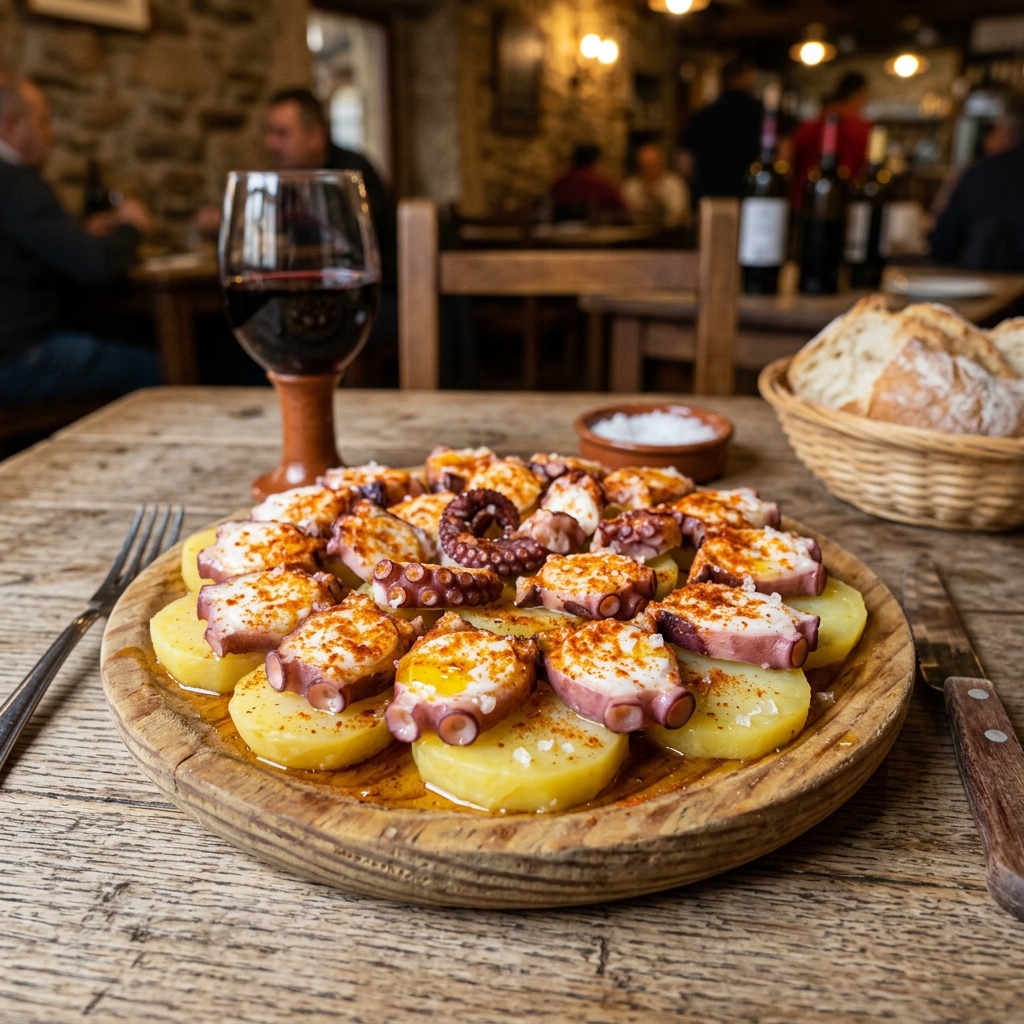 Pulpo a la Gallega con Cachelos y Pimentón de la Vera